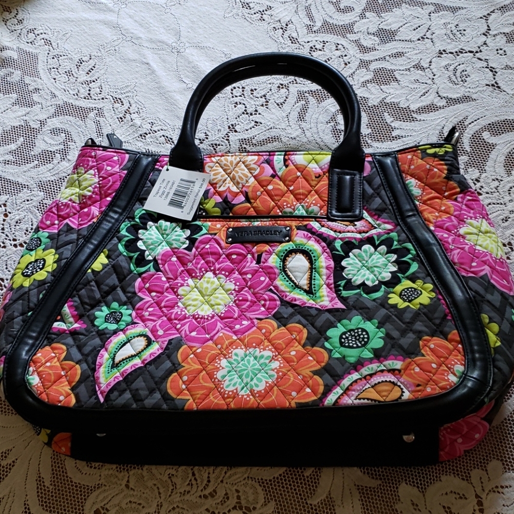 Vera Bradley Trapeze Tote - Ziggy Zinnia